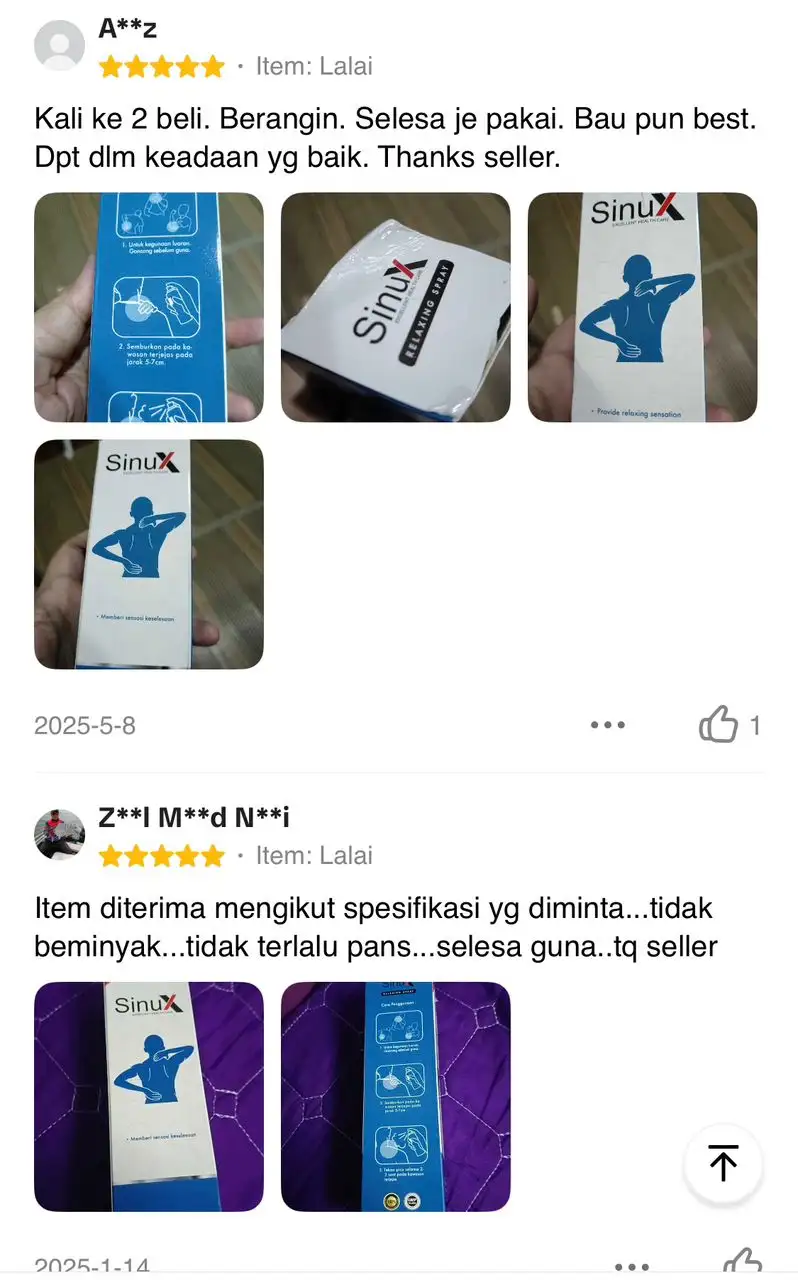 Testimoni Pengguna SinuX 6